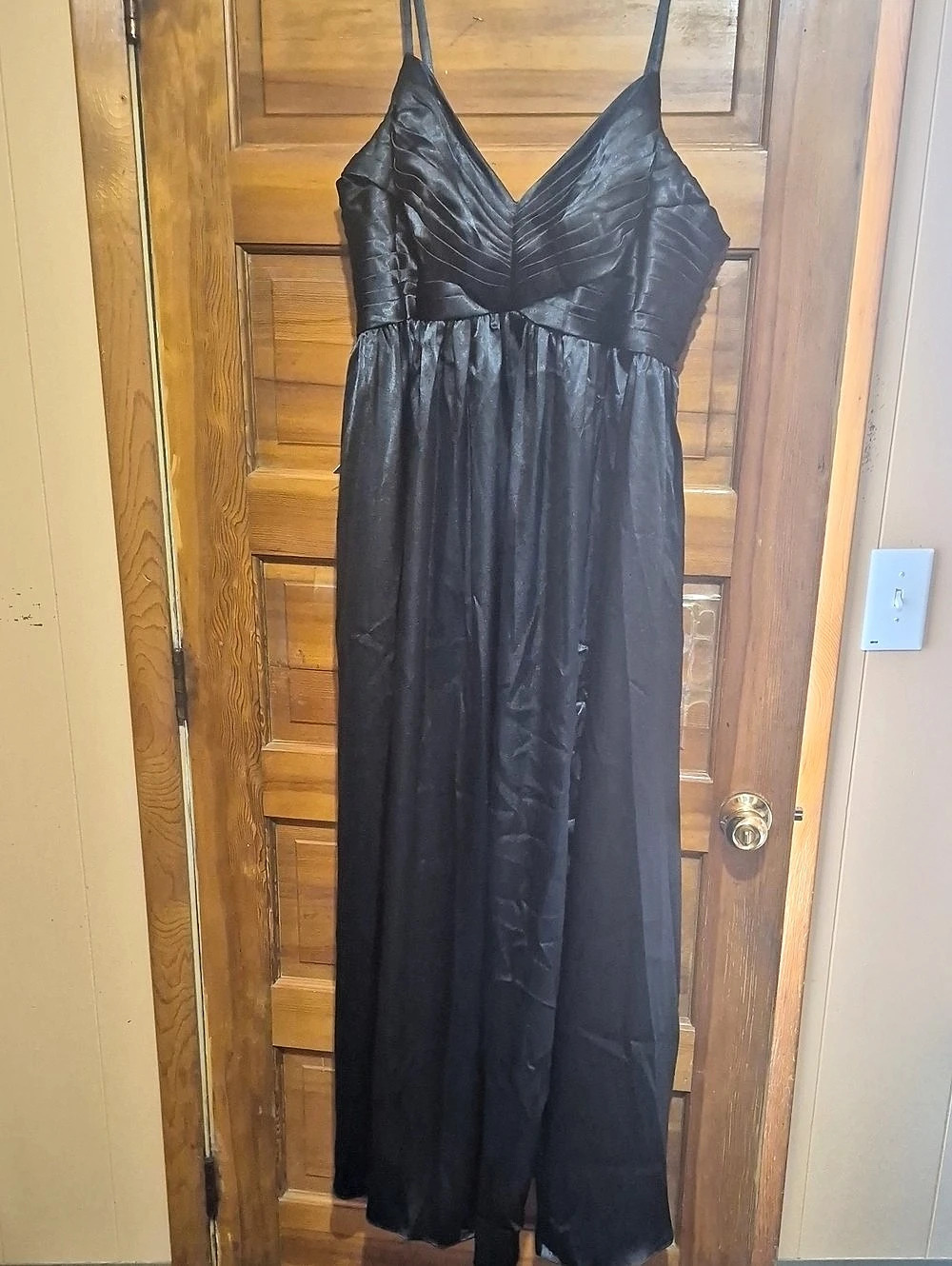 Azazie Alia Maxi Dress in Black Size 22 NWT